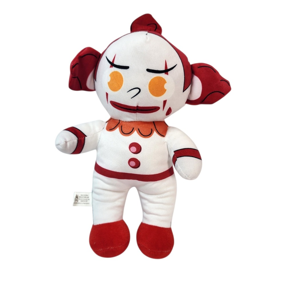 A&A Global Industries Clown Plush Stuffed Toy White Red